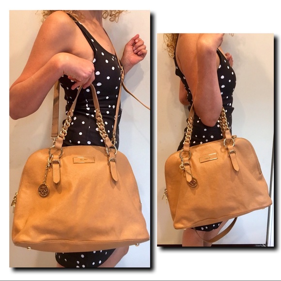 DKNY Tan/Camel Round Satchel - Picture 2 of 8